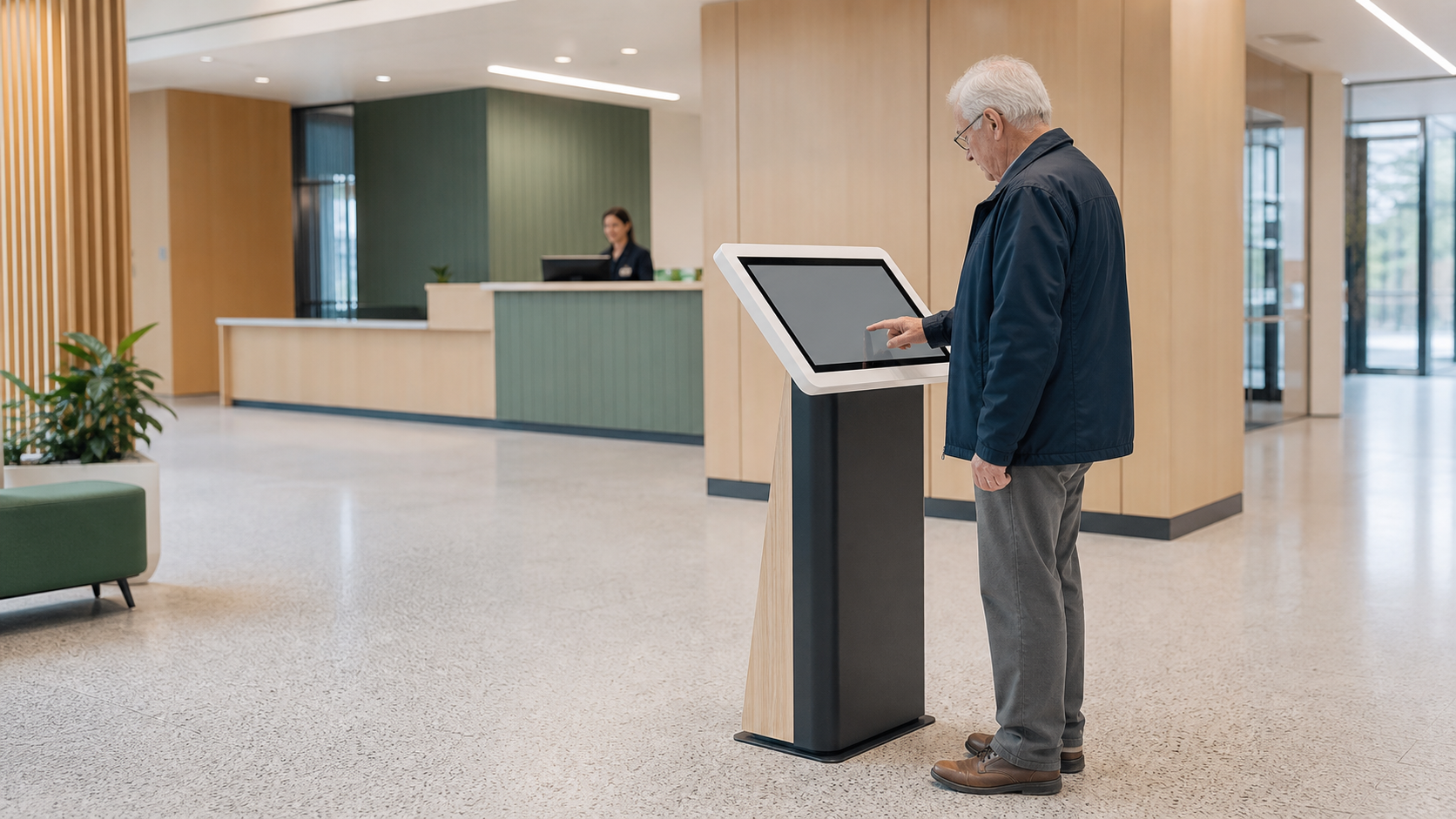 Przykładowe zastosowanie: Nowoczesne Kioski Recepcyjne dla Twojej Firmy